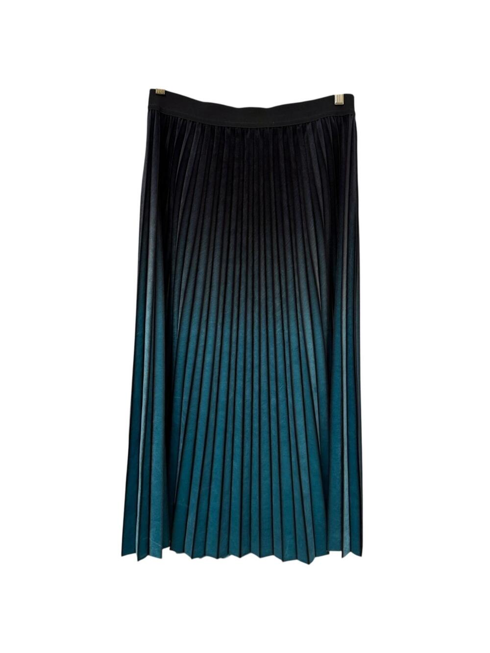 Spanner Velvet Pleated Skirt Largeteal #222849S42B